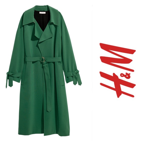 H&M Jackets & Blazers - NWT H&M Green Trench